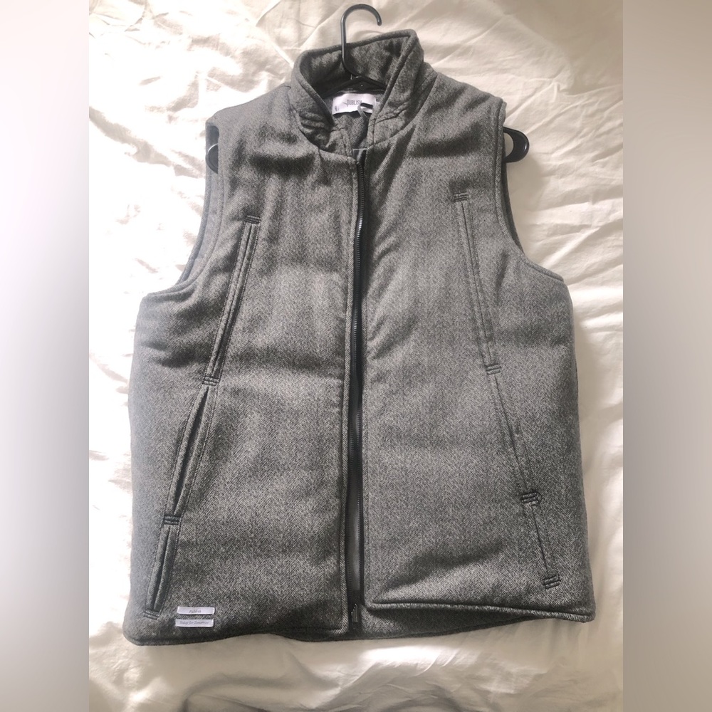 Public Grey wool puffer vest